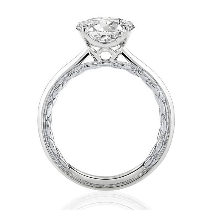 A. Jaffe Cathedral Solitaire Engagement Ring Mounting in Platinum