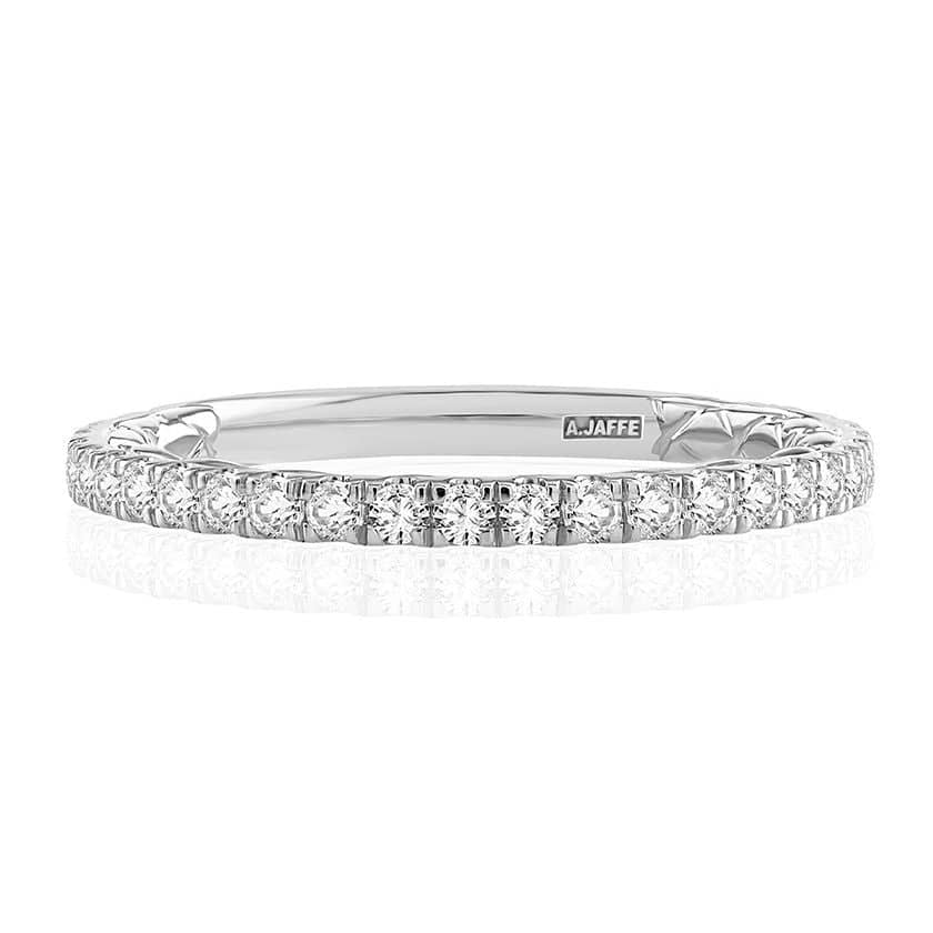 A. Jaffe Diamond Pavé Wedding Ring in 14K White Gold