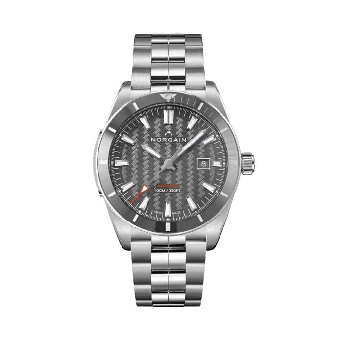 NORQAIN 42mm Adventure Sport Automatic Watch with Grey Dial in Stainless Steel