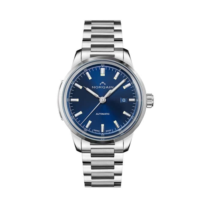 NORQAIN 42mm Freedom 60 Automatic Watch with Blue dial in Stainless Steel