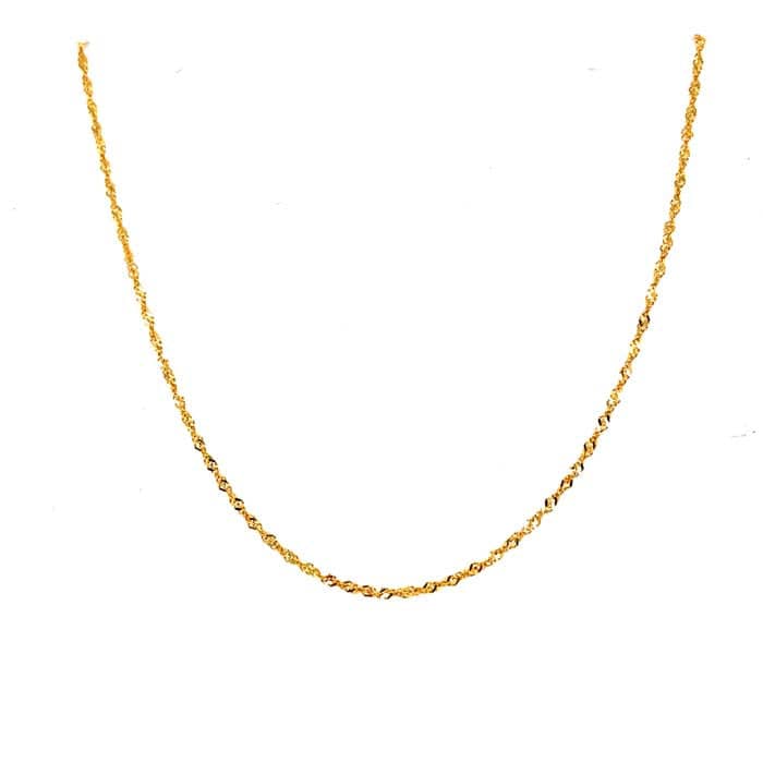 Load image into Gallery viewer, Estate 20&amp;quot; Twisted Cable Chain Necklace in 14K Yelow Gold
