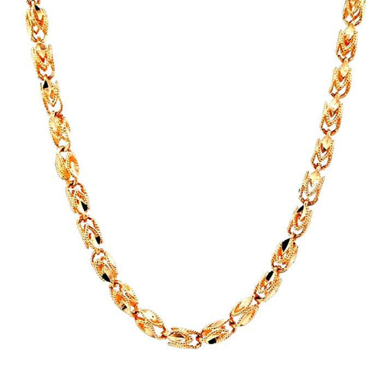 Estate Braided Necklace in 14K Yellow and White Gold