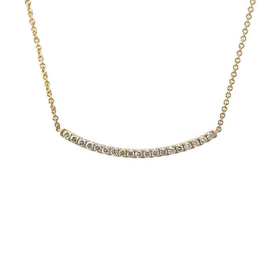 Mountz Collection .41ctw Diamond Bar Necklace in 14K Yellow Gold