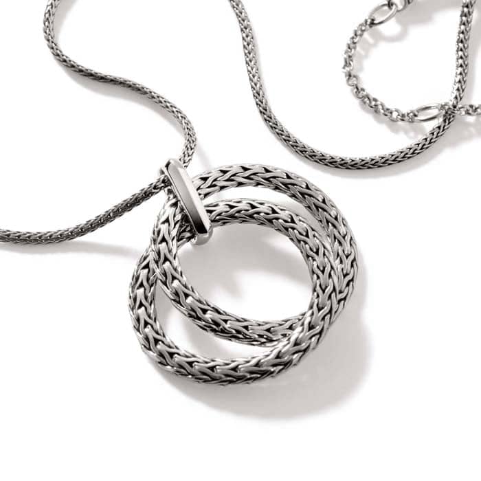 John Hardy Classic Chain Interlink Pendant Necklace in Sterling Silver
