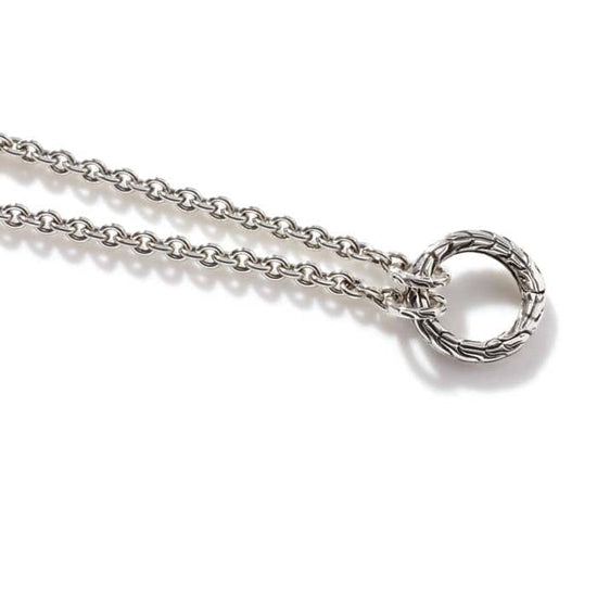 Load image into Gallery viewer, John Hardy 18&amp;quot; Classic Chain Amulet Keyring Necklace in Sterling Silver
