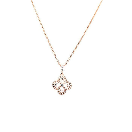 Load image into Gallery viewer, Mountz Collection Diamond Clover Pendant in 14K Yellow Gold
