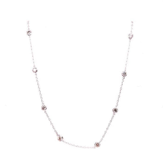 Mountz Collection 3CT 20" Diamonds by the Yard Necklace in 14K White Gold