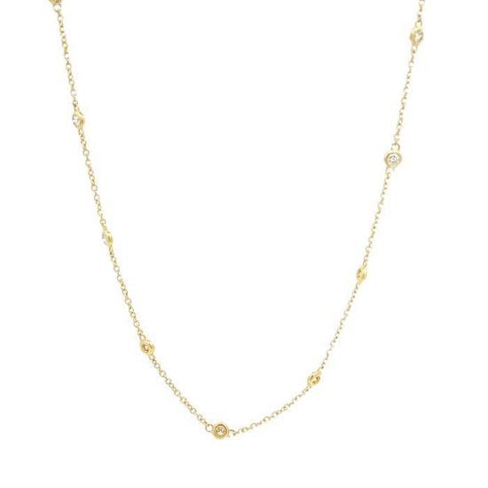 Mountz Collection .72CT 20" Diamond by the Yard Necklace in 14K Yellow Gold