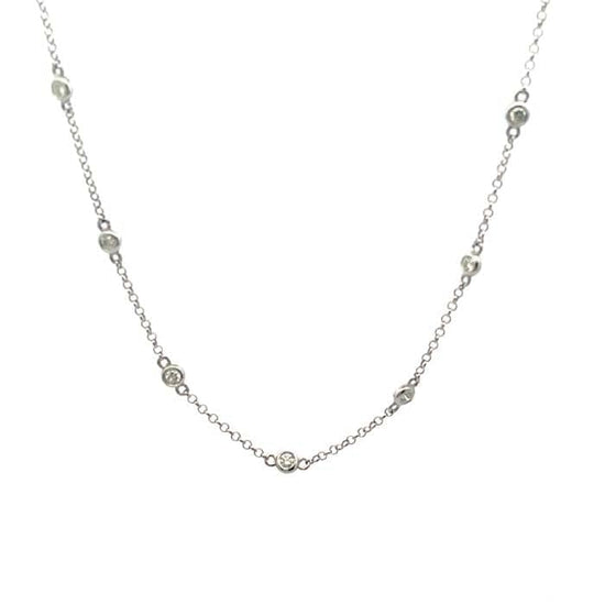 Load image into Gallery viewer, Mountz Collection .65CT 20&amp;quot; Diamond by the Yard Necklace in 14K White Gold
