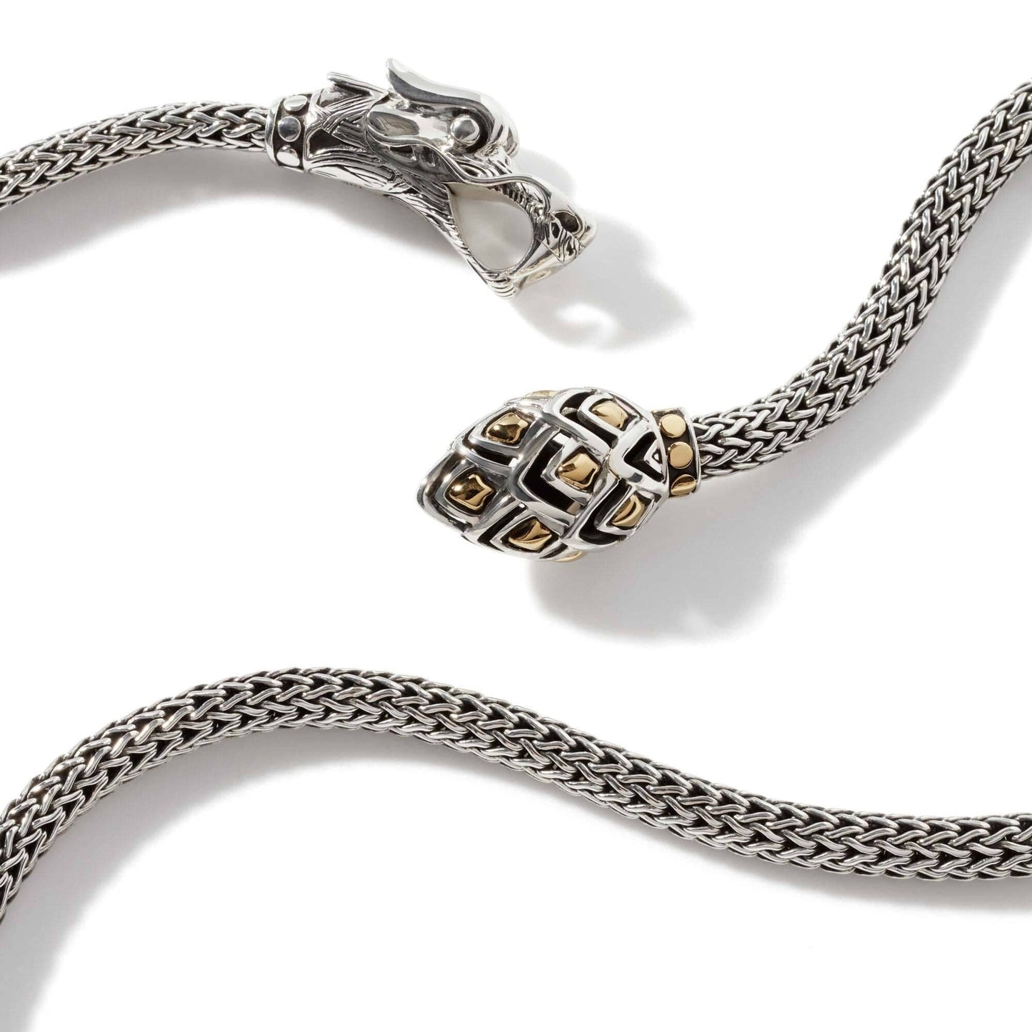 John Hardy 20" Legends Naga Lariat Necklace in Sterling Silver and 18K Yellow Gold