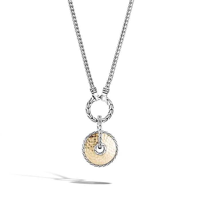 John Hardy 18" Palu Amulet Keyring Necklace in Sterling Silver and 18K Yellow Gold