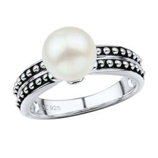 Honora Beaded Band Ring in Sterling Silver