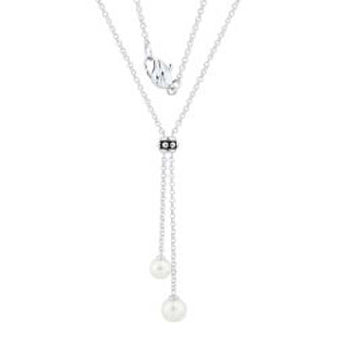 Honora Pearl "Y" Necklace in Sterling Silver