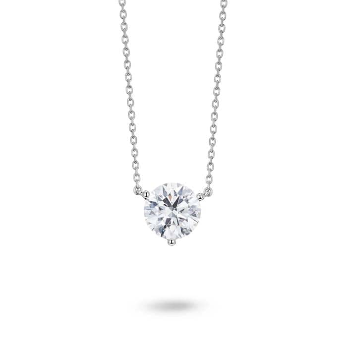 Lightbox 2CT Solitaire Pendant in 14K White Gold