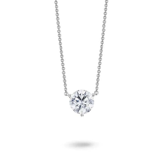 Lightbox Lab Grown 1.5CT Diamond Solitaire Pendant in 14K White Gold