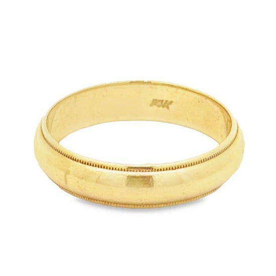 Load image into Gallery viewer, Estate 5MM Milgrain Wedding Band in 14K Yellow Gold
