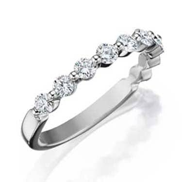 Load image into Gallery viewer, Henri Daussi .70CTW Diamond Bubble Wedding Band in 18K White Gold
