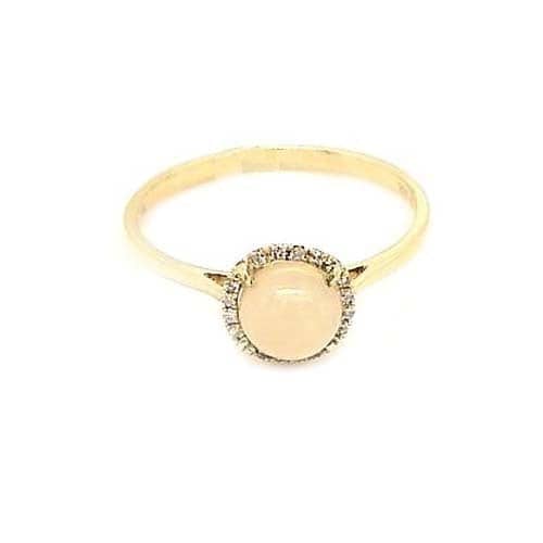Load image into Gallery viewer, Mountz Collection Opal and Diamond Ring in 14K Yellow Gold
