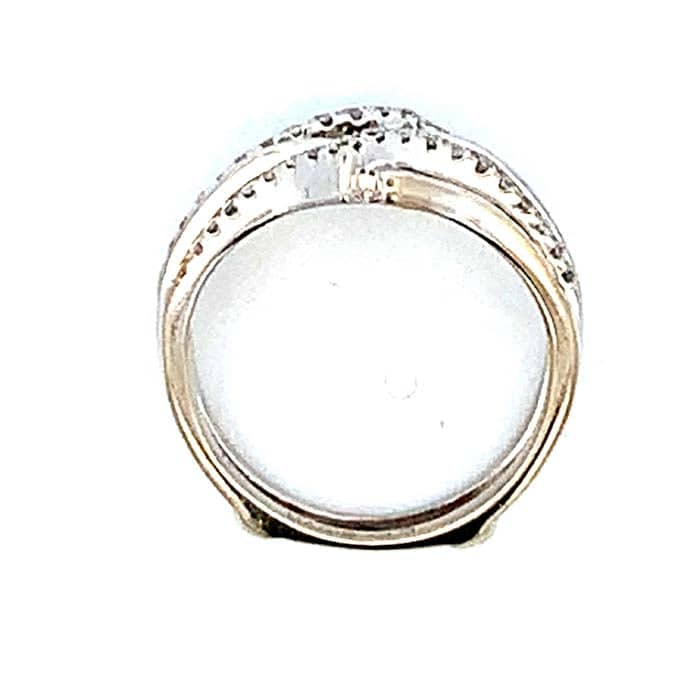 Load image into Gallery viewer, Estate Diamond Wrap Ring in 14K White Gold
