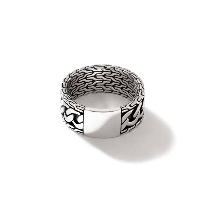 John Hardy Classic Chain Curb Link Band Ring in Sterling Silver