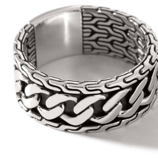John Hardy Classic Chain Curb Link Band Ring in Sterling Silver