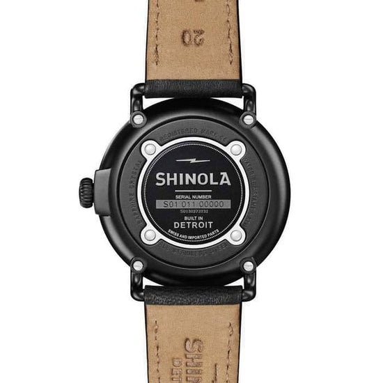 Shinola 41mm "The Runwell" Quartz Watch with Black Degradé Dial in Black Finished Stainless Steel