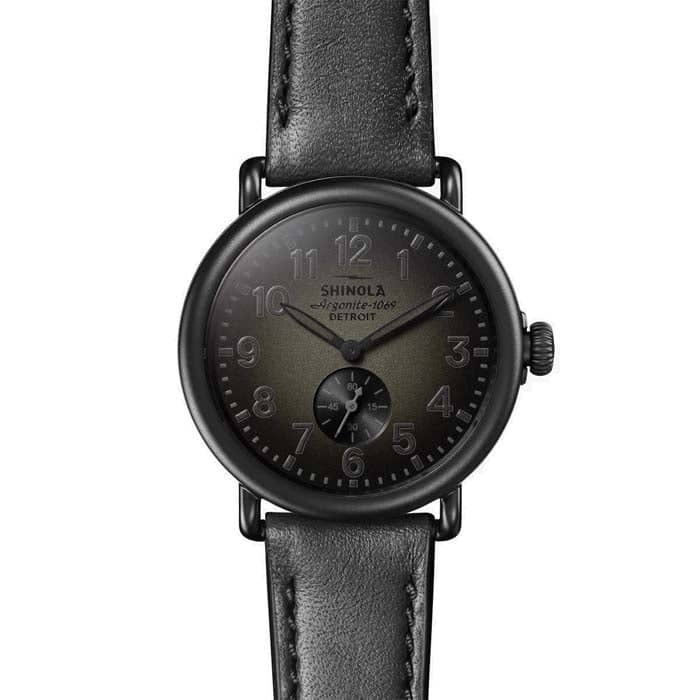 Shinola 41mm "The Runwell" Quartz Watch with Black Degradé Dial in Black Finished Stainless Steel