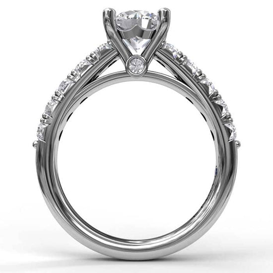 Load image into Gallery viewer, Fana Diamond Engagement Ring Semi-Mounting in 4K White Gold
