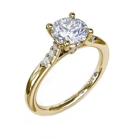 Fana Sophisticated Diamond Engagement Ring in 14K Yellow Gold