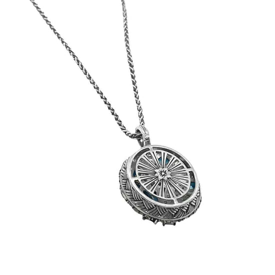 Stephen Dweck Garden Of Stephen Pendant with London Blue Topaz And Moon Quartz In Sterling Silve