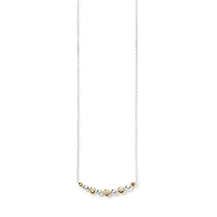 Ippolita Chimera Diamond Bar Necklace in 18K Yellow Goid and Sterling Silver