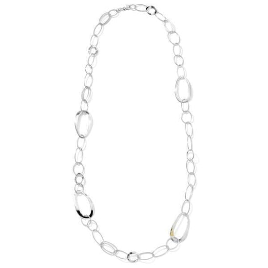Ippolita Cherish Collection Oval Chain Sterling Silver and 18K Yellow Gold Necklace