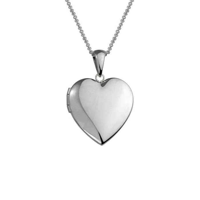 Load image into Gallery viewer, Mountz Collection Plain Heart Locket in Sterling Silver
