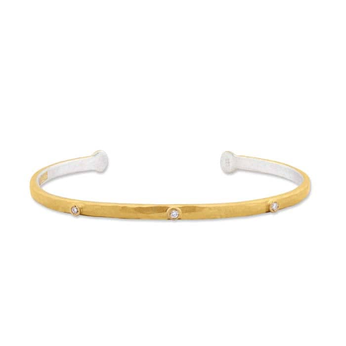 Lika Behar "Baby Stockholm" Oval Open Cuff Bracelet in 24K Fusion Gold and Sterling Silver