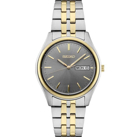 Seiko 37MM Grey Dial Gold-Tone and Stainless Steel Bracelet Watch