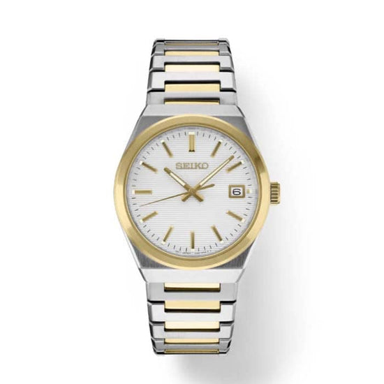Seiko 39MM "Essentials" White Dial Watch in Stainless Steel
