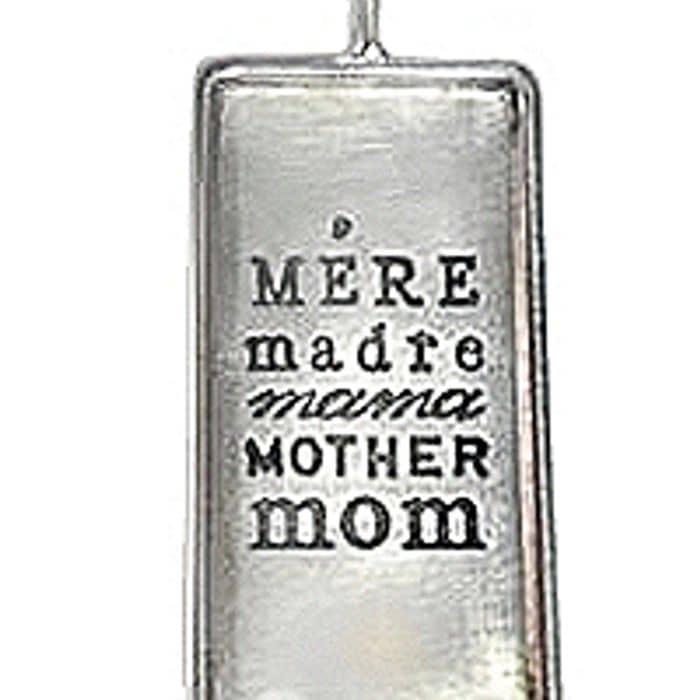 Heather B. Moore Size 3 ID Tag "Mere, Madré, Mama" Charm in Sterling Silver