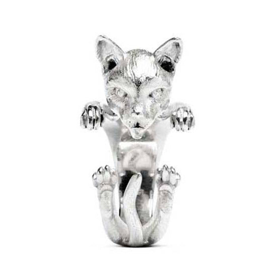 Load image into Gallery viewer, Cat Fever Siamese Hug Sterling Silver Ring
