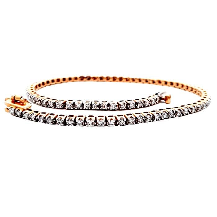 Load image into Gallery viewer, Mountz Collection 1.0CTW 7&amp;quot; Illusion Set Diamond Straightline Bracelet in 14K Yellow Gold
