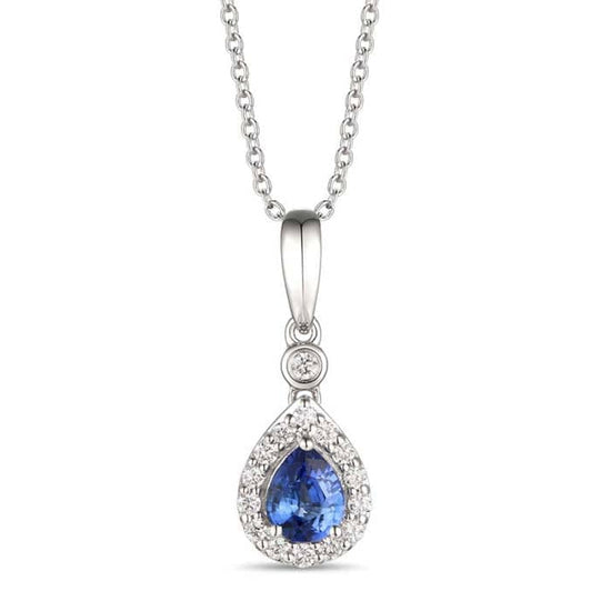 Load image into Gallery viewer, Le Vian Pendant featuring Blueberry Sapphire and Vanilla Diamonds in 14K Vanilla Gold
