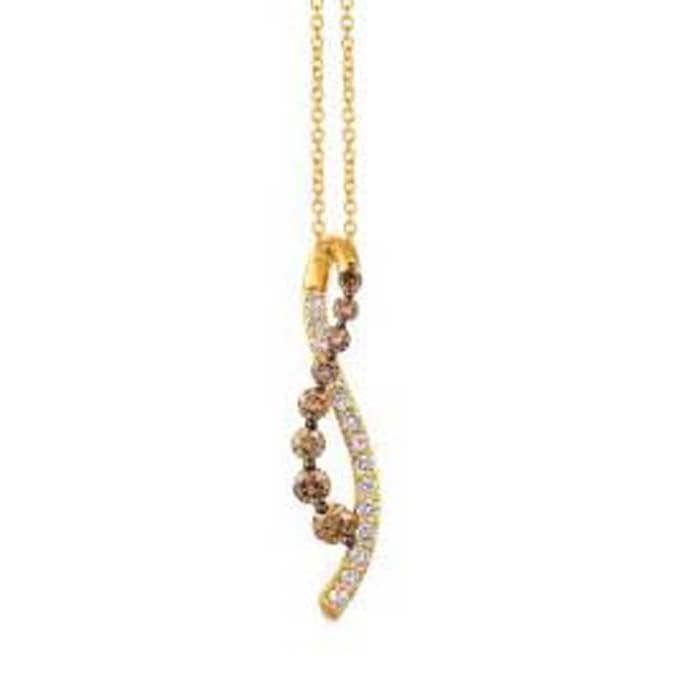 Le Vian Creme Brulee Pendant featuring Chocolate and Nude Diamonds in 14K Honey Gold