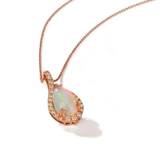 Load image into Gallery viewer, Le Vian Creme Brulee Pendant featuring Neopolitan Opal with Nude Diamonds in 14K Strawberry Gold
