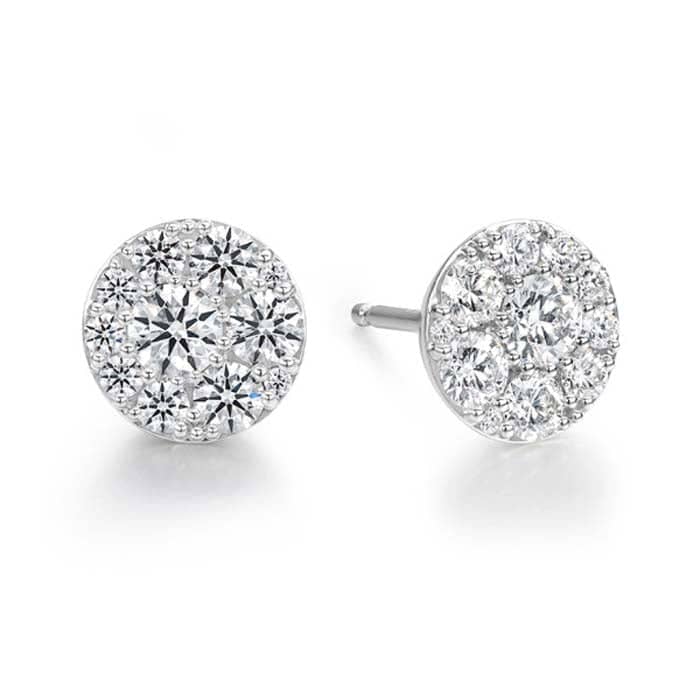 Load image into Gallery viewer, Hearts On Fire 1.0CTW Tessa Diamond Circle Earrings in 18K White Gold
