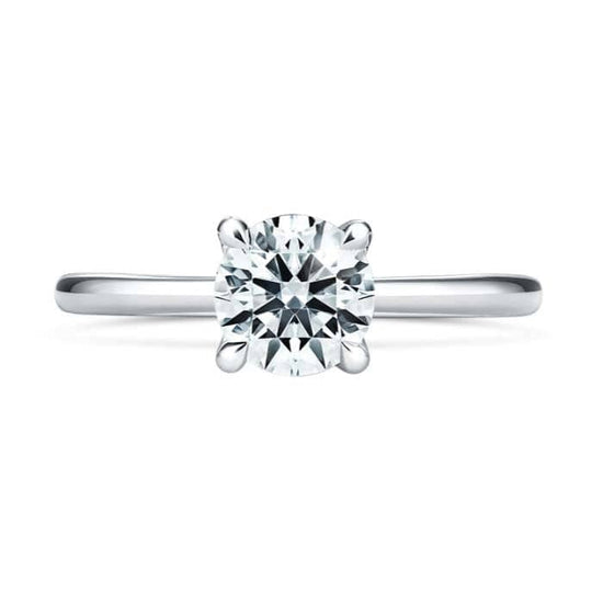 Load image into Gallery viewer, Hearts On Fire .50CT Vela Solitaire Complete Engagement Ring in Platinum
