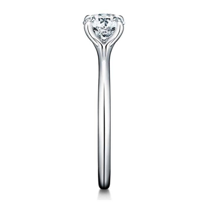 Load image into Gallery viewer, Hearts On Fire .70CT Vela Solitaire Complete Engagement Ring in Platinum
