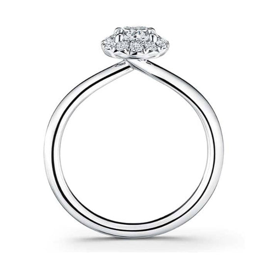 Hearts On Fire 1.5ct Vela Complete Halo Engagement Ring in Platinum