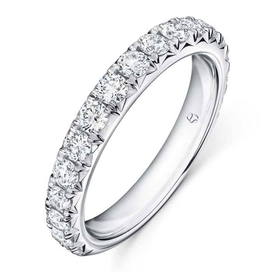Hearts On Fire Vela French Cut Pavé Band in Platinum