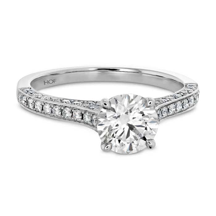 Load image into Gallery viewer, Hearts On Fire Illustrious Complete Engagement Ring with Diamond Intensive Band in Platinum
