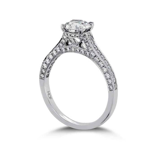 Load image into Gallery viewer, Hearts On Fire Illustrious Complete Engagement Ring with Diamond Intensive Band in Platinum
