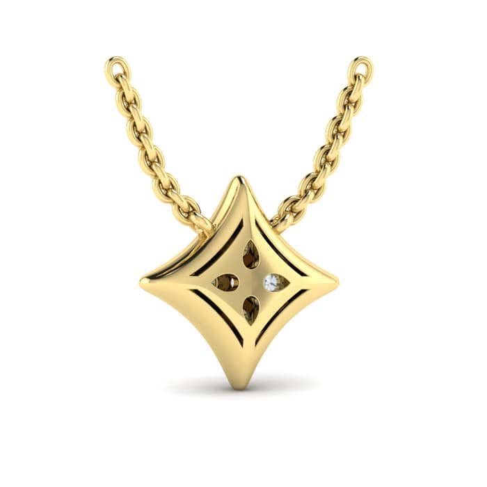 Vlora Diamond "Estrella Collection" Pendant in 14K Yellow Gold